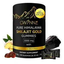Gwynne Shilajit Gummies Puro Del Himalaya 85 Micronutrientes 3000mg Apto Para Hombres Y Mujeres 100% Natural Orgánico 60 Gommies Sin Sabor