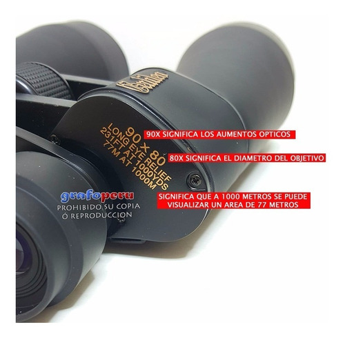 Imagen 5 de 6 de Binocular Galileo 90x80 Optica Hd Largavista Nro 1 Garantía