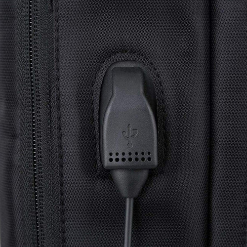 Imagen 7 de 8 de Mochila Portafolio Urbano Usb Porta Notebook Con Correa