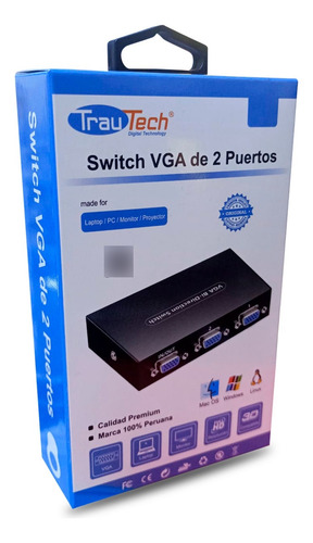 Switch Selector Vga De 2 Entradas X 1 Salida Buena Calidad
