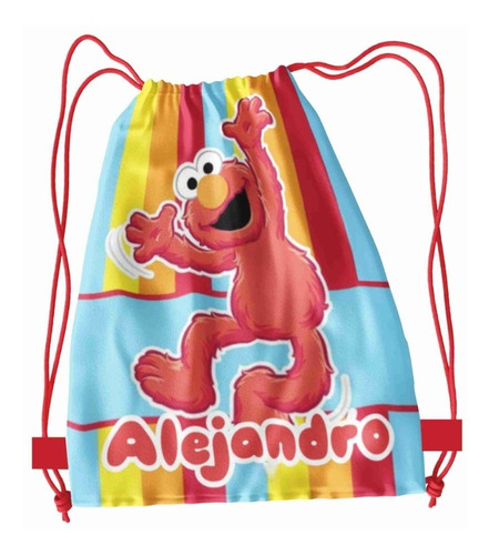 30 Morralitos Dulceros Personalizados Elmo Recuerdos Bolos