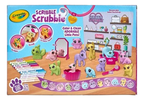 Crayola Scribble Scrubbie Pets Beauty Shop 12 Piezas