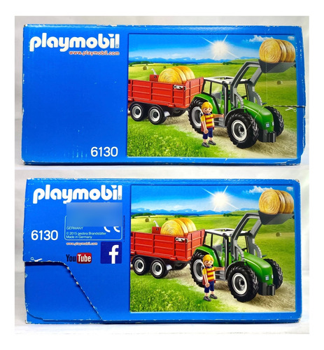 Playmobil 6130 Tractor Con Remolque 2015 Granja Retromx (Usado)