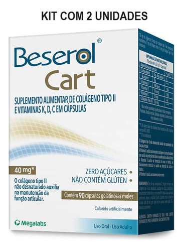 Kit Beserol Cart Com 2 Unidades 90 Cápsulas Cada