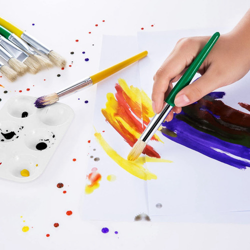 24 Paletas De Pintura Plástica Rectangulares De 6 Pocillos