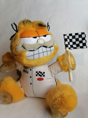 Peluche Original Garfield Speed Demon Racing Dakin 1981 Vtg.