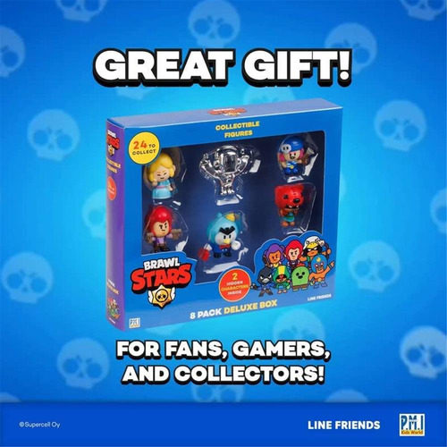 Conjunto De 8 Bonecos Brawl Stars, Pacote Com 8