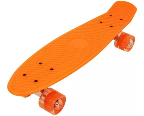 Patineta Skate Penny Mini Long Board Llanta Goma, Con Luces