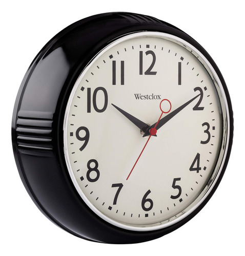 Westclox Black, 9.5 32042bk Reloj De Vidrio Convexo Con Caja