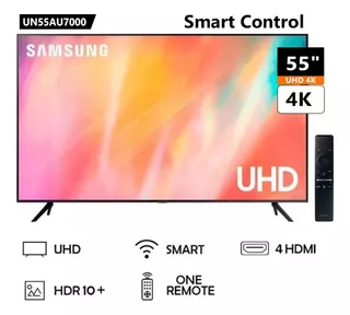 Tv Samsung 55 Au7000 Uhd 4k Smart Tv Un55au7000 - Negro