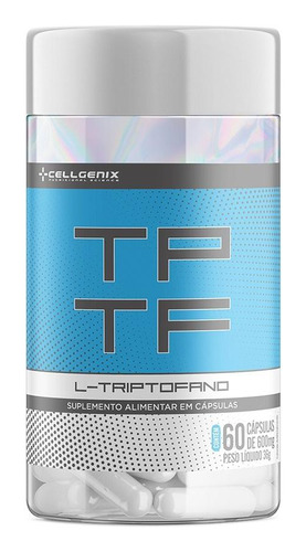 L - Triptofano 60caps De 600mg - Cellgenix Sabor Natural