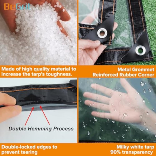 Begrit Lona Transparente Resistente Impermeable