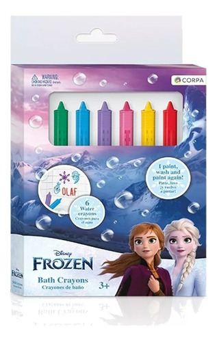 Crayones Para La Bañera X 6 Colores Frozen