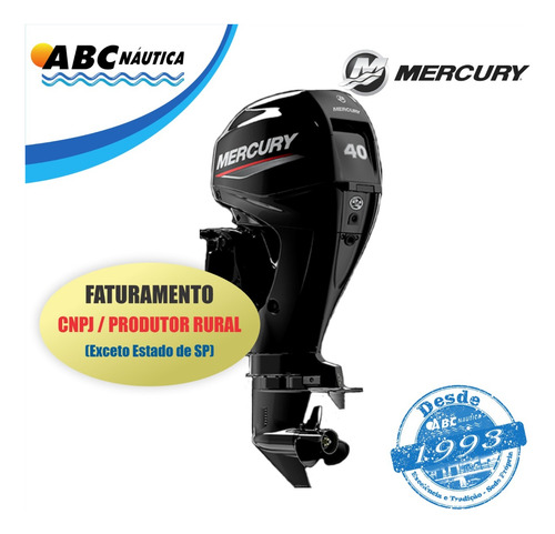 Motor De Popa Mercury 40hp 4 Tempos- Leia Anuncio!