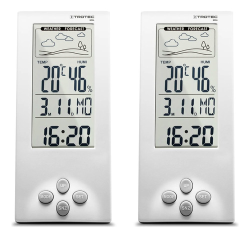 Reloj Despertador Moderno Transparente 2pz Digital 4 En 1