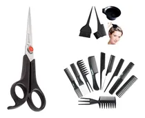 Comprar Tijera Mundial + Set De Peines + Set De Tinte Para  Cabello