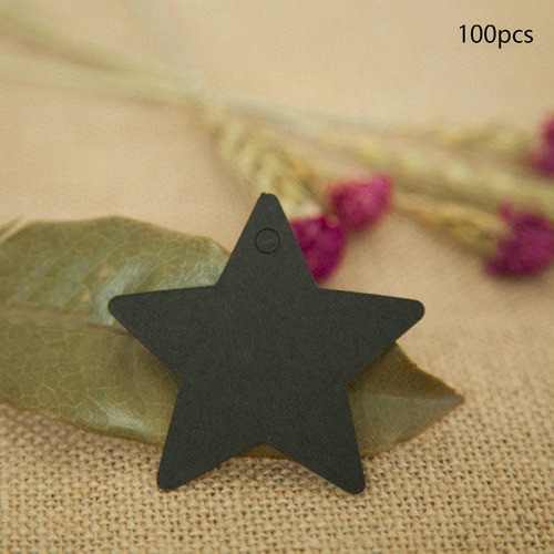 2 X 100 Etiquetas De Regalo En Forma De Estrella, Negro