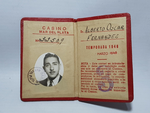 Imagen 5 de 8 de Antiguos Carnets Mar Del Plata Casino + Cupón Club Mag 58221