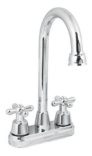 Mezcladora Lavabo 4' Cuello Bar Zamac Cruceta Foset 49690