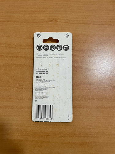 Hoja De Sierra Caladora De Madera Bosch Original 5 Unidades