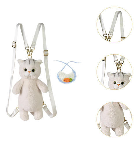 Mochila De Muñeca De Peluche Mochila De Juguete Tejido Azul