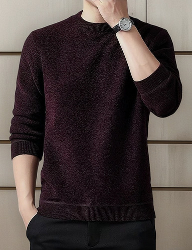 Sudadera Cuello Redondo Slim Fit Moda Sueter Hombre