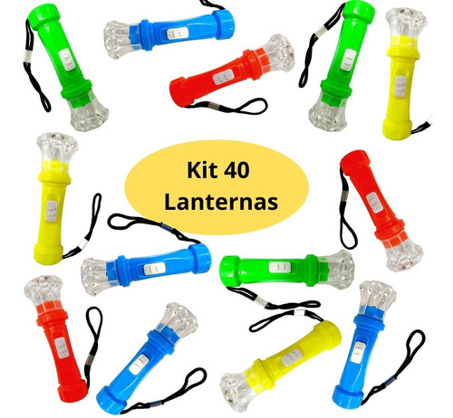 Kit 40 Lanterninhas Colorida Lembrancinha De Festa Infantil Cor da luz Branca