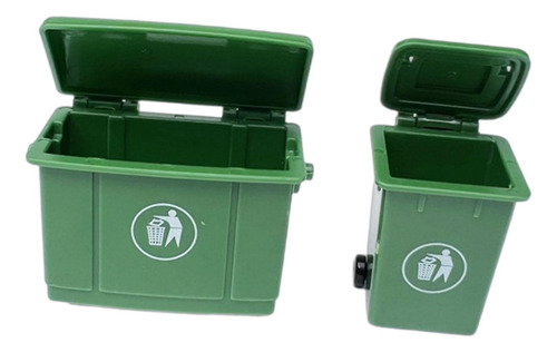 3 Mini Botes De Basura Para Casa De Muñecas A Escala