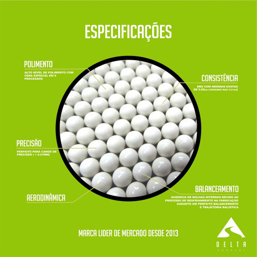 Imagem 3 de 7 de Munição Airsoft Bbs Esfera 6mm Bio Attack Sniper Dmr 0.48g