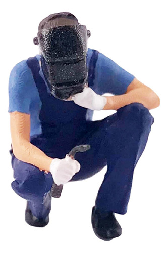 Resina 1/64 Figuras De Personas Pintadas Diorama Azul B