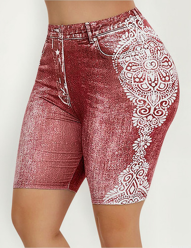Leggins Deportivos De Gran Tamaño Con Estampado De Temperame