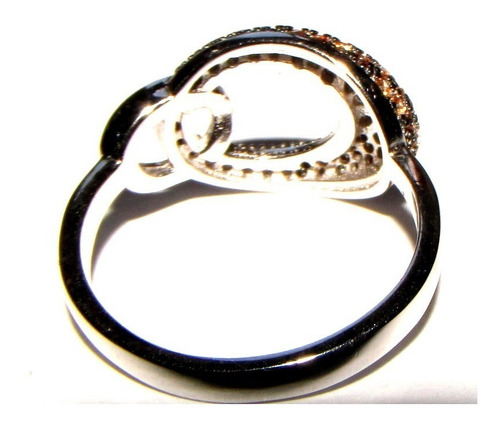 Anillo /plata 925 Maciza /bronce/topacios De Turquia