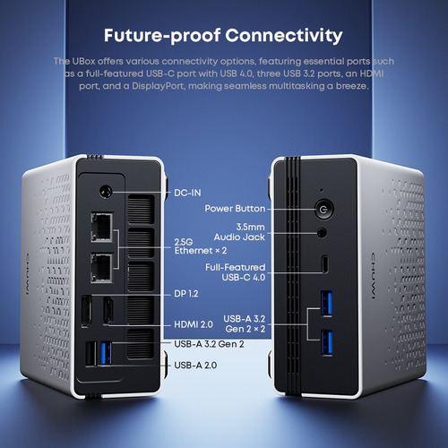 Mini Pc Chuwi Ubox Amd R5 6600h 16gb 512gb Ssd Windows11 Pro
