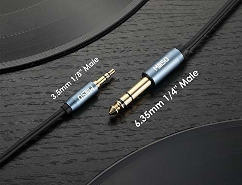 Imagen 2 de 6 de Millso 6.35 Mm Macho 1/4 A 3.5 Mm Macho 1/8 Trs Cable De Aud