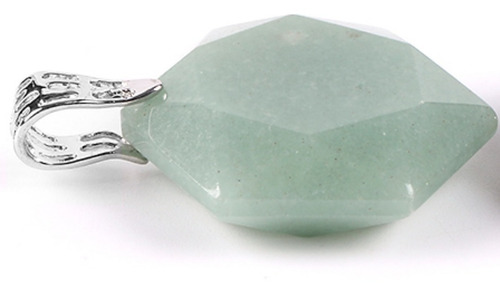 Imagen 2 de 5 de Collar De Estrella De David De Aventurina Verde 100% Natural
