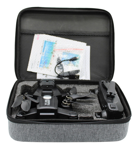 Drone Mini Y109g 2 Cámaras Hd Conectividad Wifi 2.4ghz 120m Color Negro