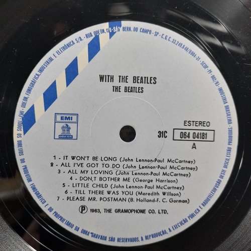 Imagem 7 de 7 de Vinil Lp With The Beatles Com Encarte Bom Estado