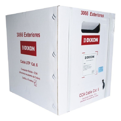 Dixon 3066 Wh, Cable Utp Cat.6 Cca Rollo 305m Exterior