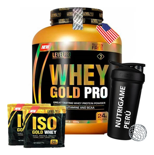 Proteina Whey Gold Pro 3 Kg Level Pro - Tienda Fisica
