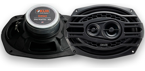 Par de Bocinas Para Automóvil OKUR ORS69 ORS Series 6X9 Pulgadas 250 Watts Máximo 100 Watts RMS 3 Vías 4 Ohms Color Negro By DB Drive
