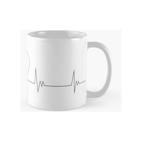 Taza Food Lovers Heart Beat Cool Diseño De Línea Simple Para