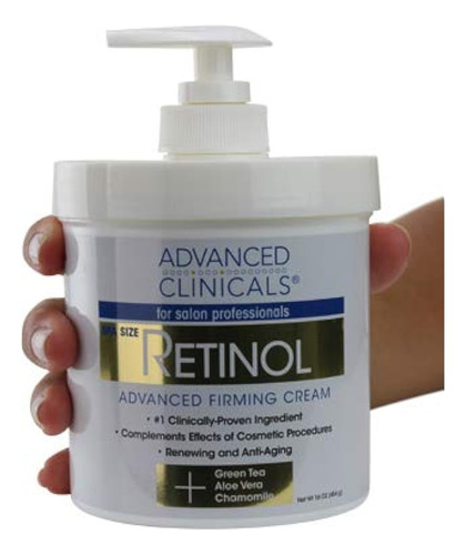 Advanced Clinicals Retinol Cream. Tamaño Del Spa Para Profes