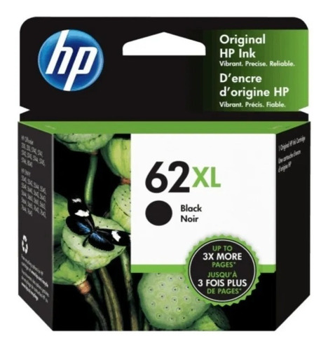 Cartucho Hp 62xl Negro C2p05al Hp 200 Original Gtia + Envio