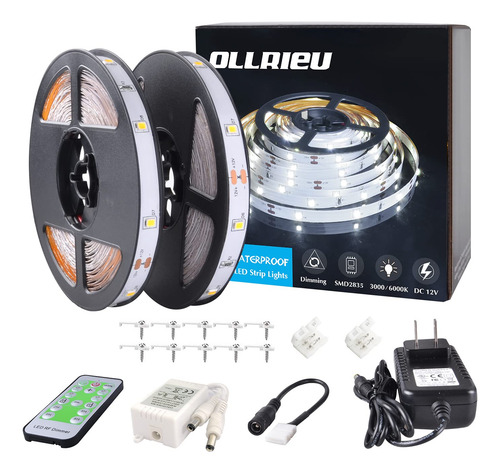 Tira De Luces Led Blancas De 15 Metros Con Control Remoto