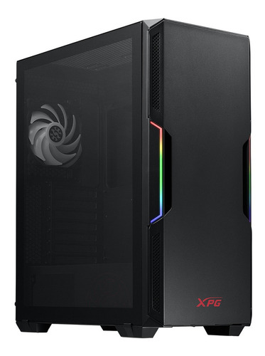 Gabinete Xpg Starker Atx Argb Usb3.0 Cristal Templado 2 Vent Color Negro