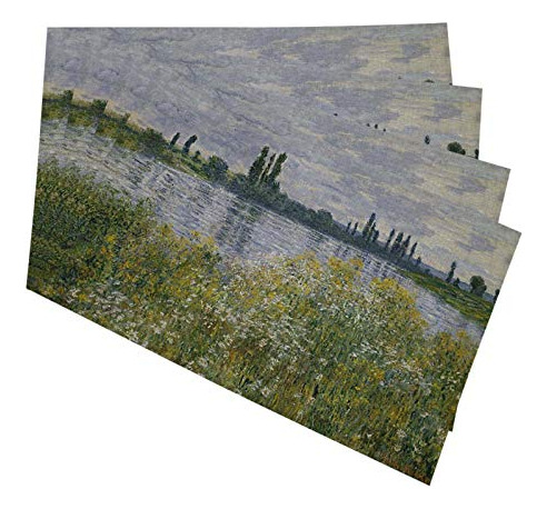 Set 4 Manteles Vetheuil Monet 1880 - Pintura Impresionista