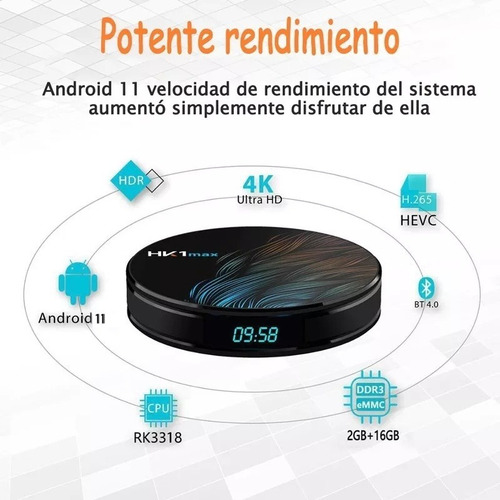 Android 11 4k Hk1 Max 5g Wifi Inteligente Cuádruple Núcleo