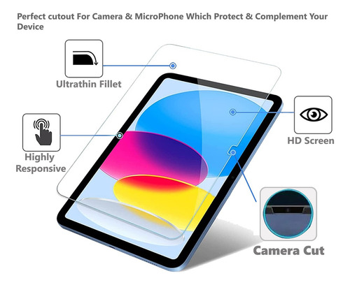 Funda Soft Tpu Reforzada Para iPad 10.9 Gen 10 + Vidrio