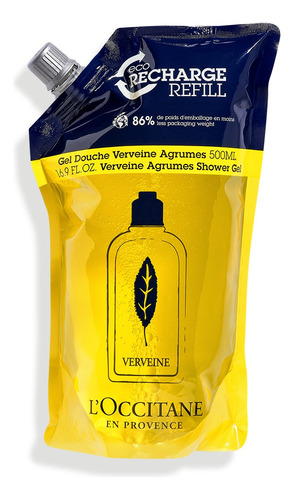 Eco Refil Sabonete Líquido Verbena Cítrus 500ml L'occitane