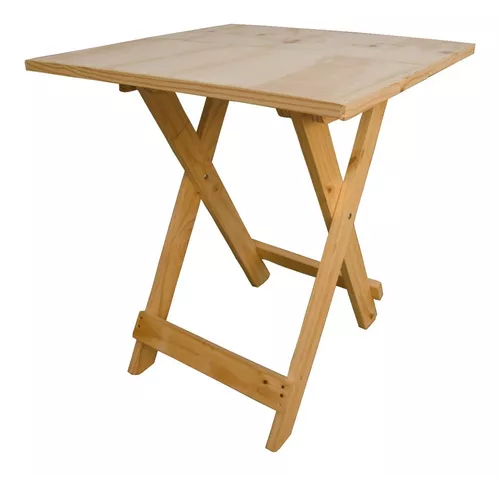 mesa plegable de madera eucaliptus. ideal bar patio o jardin $ 410